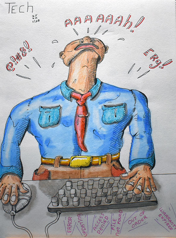 Image showing an art piece called Tech aaaahhhh erg @!#&! by David Mielcarek on 20250128