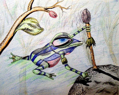 Image showing an art piece called Leapin Frog by David Mielcarek on 20071009