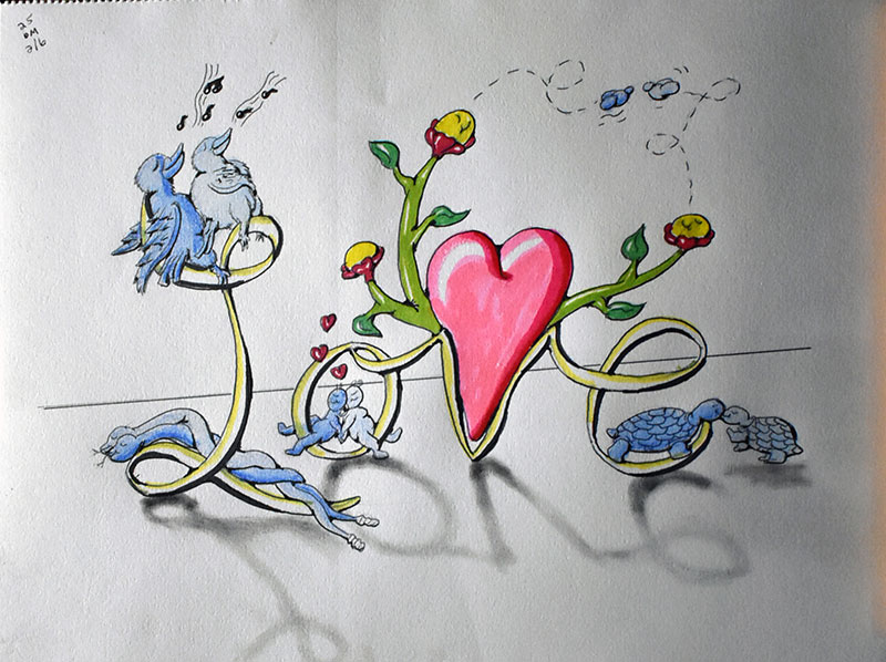 Image showing an art piece called Love by David Mielcarek on 20250206