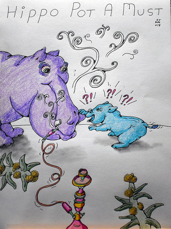 Image showing an art piece called Hippo Pot A Must by David Mielcarek on 20250208