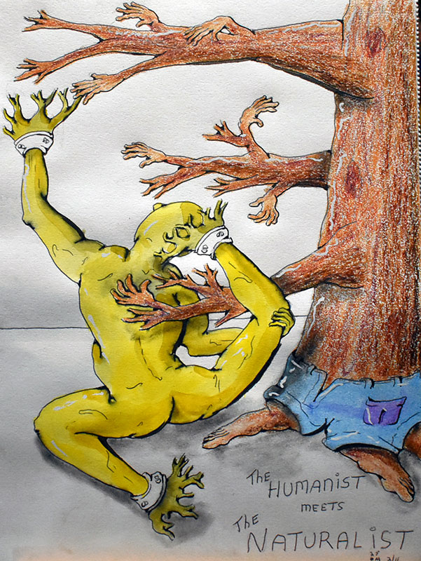 Image showing an art piece called The Humanist Meets The Naturalist by David Mielcarek on 20250216