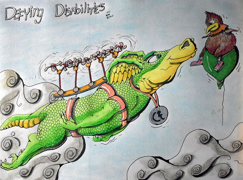 Image showing an art piece called Defying Disabilities by David Mielcarek on 20250220
