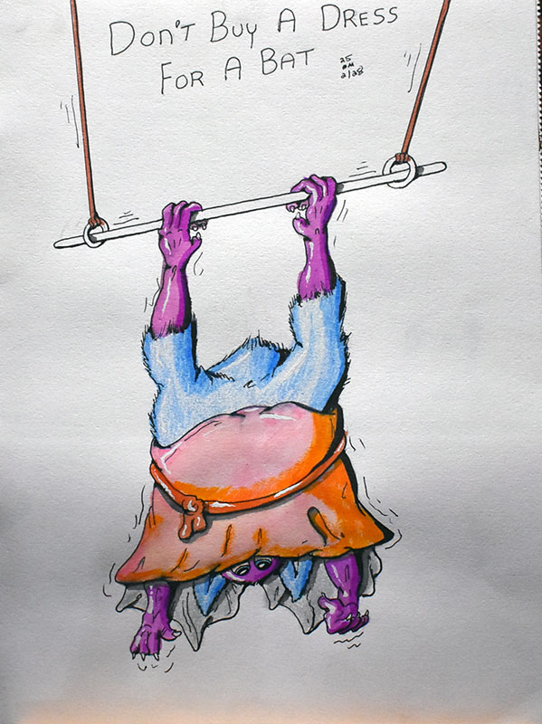 Image showing an art piece called Don't Buy A Dress For A Bat by David Mielcarek on 20250228
