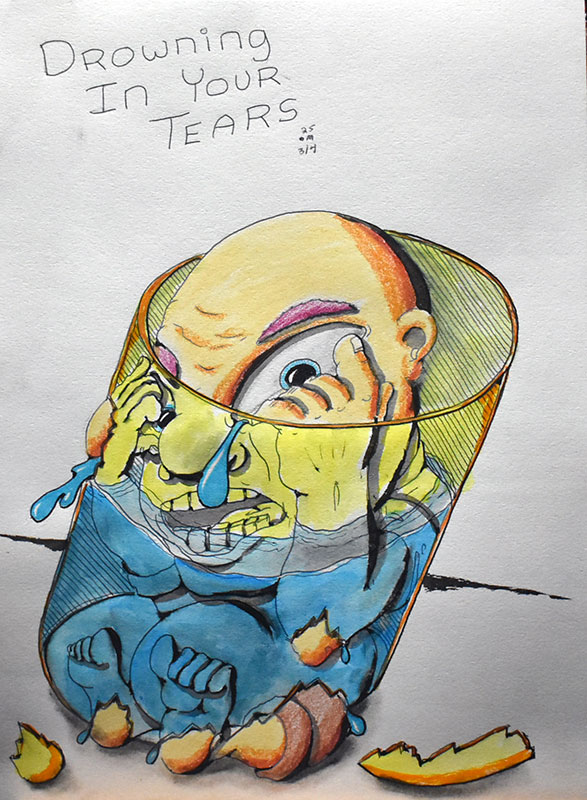 Image showing an art piece called Drowning In Your Tears by David Mielcarek on 20250304