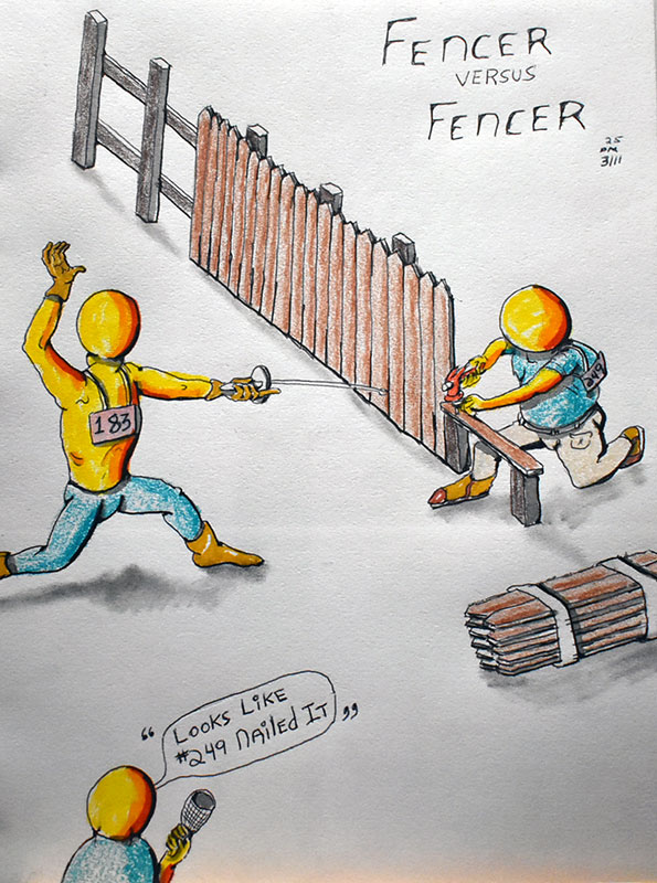 Image showing an art piece called Fencer versus Fencer by David Mielcarek on 20250311