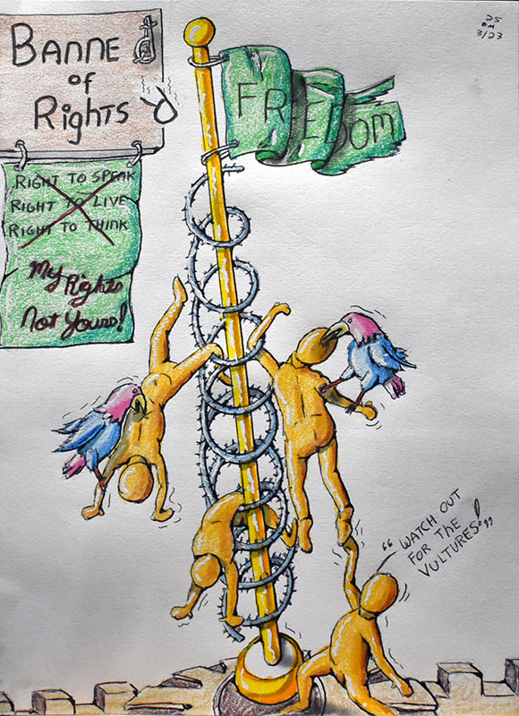 Image showing an art piece called Banne(R/D) Of Rights by David Mielcarek on 20250323