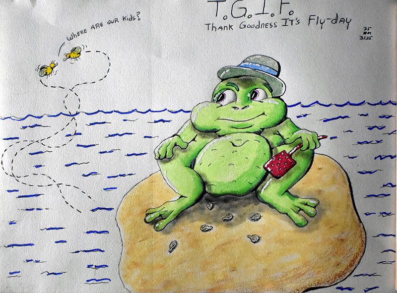 Image showing an art piece called T.G.I.F. - Thank Goodness It's Fly-day by David Mielcarek on 20250325