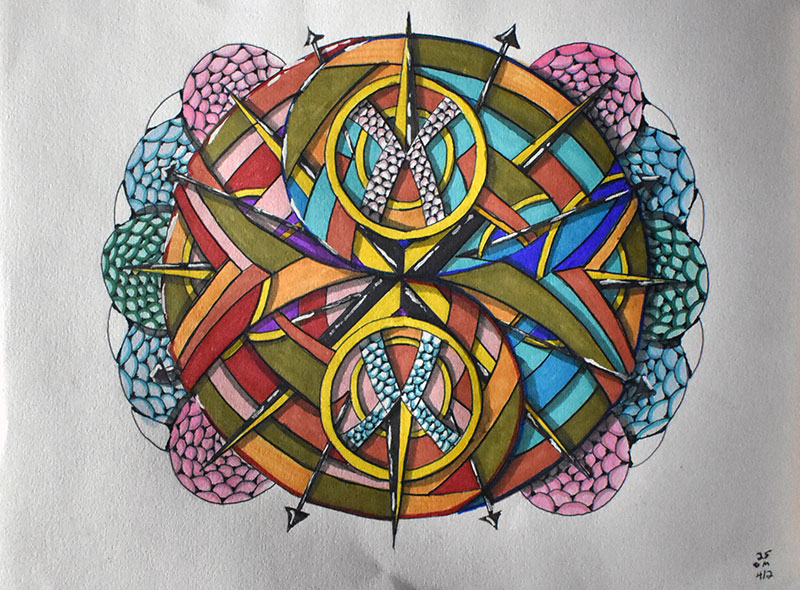 Image showing an art piece called Yin Yang Mandala by David Mielcarek on 20250402