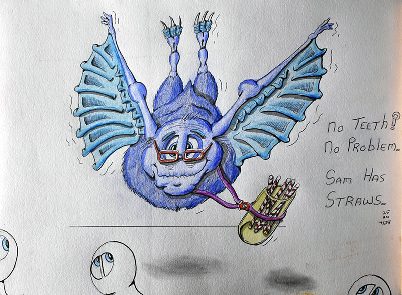 Image showing an art piece called Sam Has Straws by David Mielcarek on 20250428