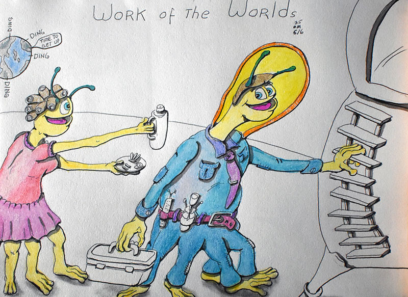 Image showing an art piece called Work of the Worlds by David Mielcarek on 20250506