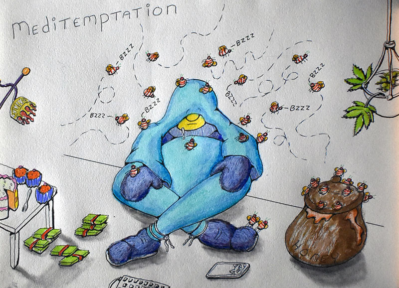 Image showing an art piece called Meditemptation by David Mielcarek on 20250514