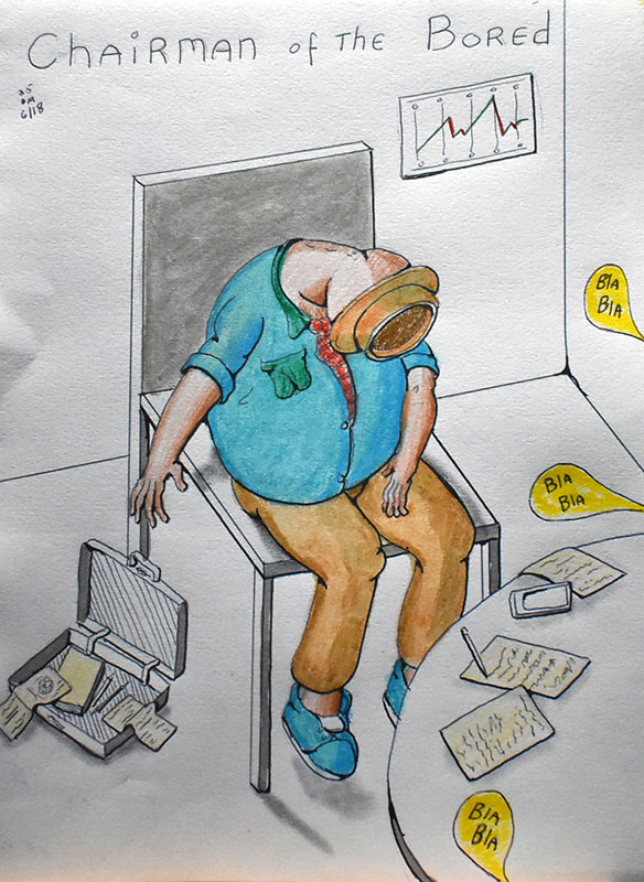 Image showing an art piece called Chairman Of The Bored by David Mielcarek on 20250618