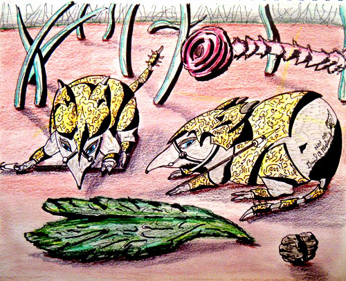 Image showing an art piece called Armadillos With Armor by David Mielcarek on 20061103