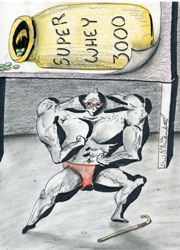 Image showing an art piece called Muscle Man by David Mielcarek on 20120618