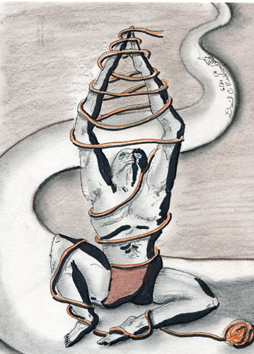 Image showing an art piece called Meditating Man by David Mielcarek on 20120621