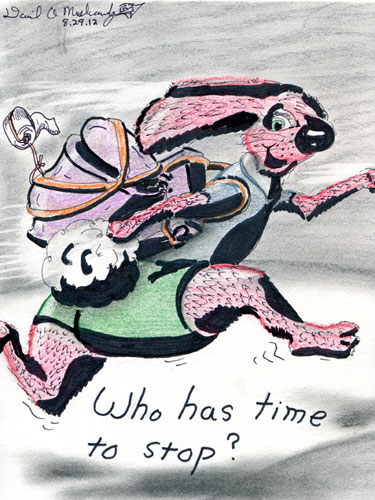Image showing an art piece called Who Has Time To Stop? by David Mielcarek on 20120829