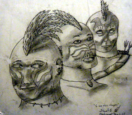 Image showing an art piece called Three indians by David Mielcarek on 20030806
