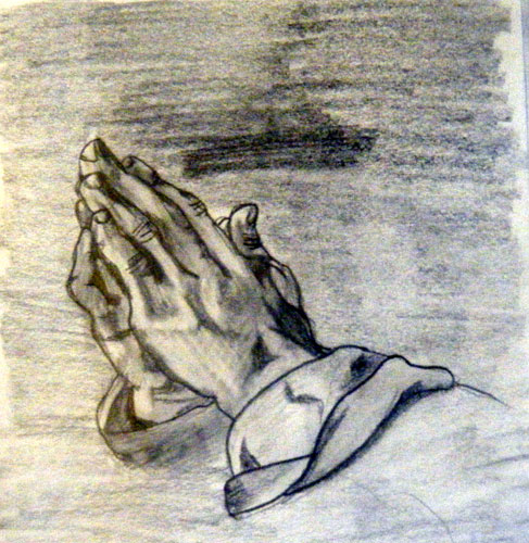 Image showing an art piece called Praying Hands by David Mielcarek on 20001010