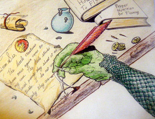 Image showing an art piece called Dragon's Letter by David Mielcarek on 20050628