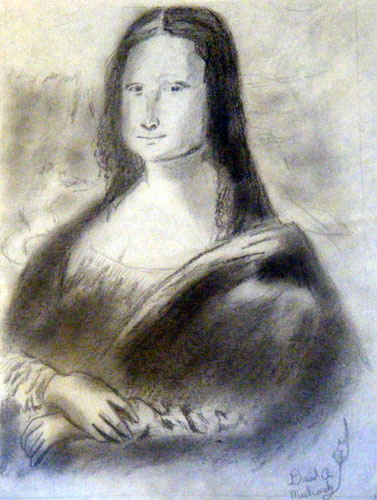Image showing an art piece called Rendition Of Mona Lisa by David Mielcarek on 20010422