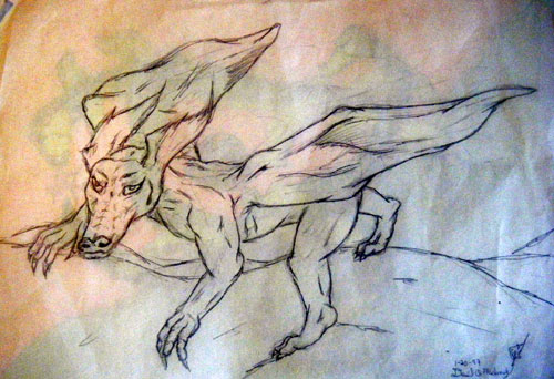 Image showing an art piece called Dragon Idea 1 by David Mielcarek on 19970120