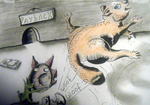 Image showing an art piece called Woof Goes The Rat by David Mielcarek on 20130000