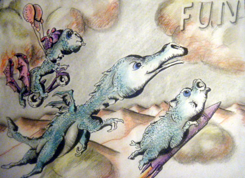 Image showing an art piece called Dragon Fun by David Mielcarek on 20130701