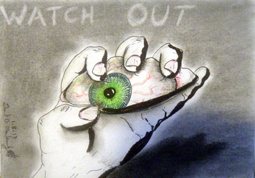 Image showing an art piece called Watch Out by David Mielcarek on 20130108