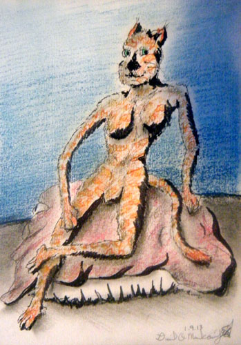 Image showing an art piece called Cat Posing by David Mielcarek on 20130109