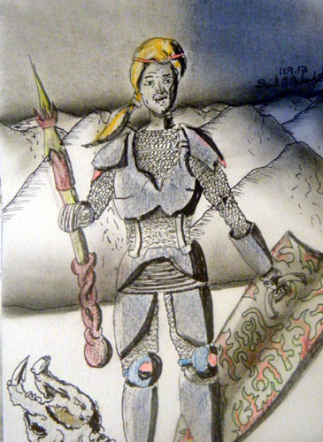 Image showing an art piece called Female Warrior by David Mielcarek on 20121109