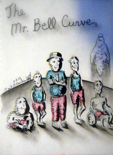 Image showing an art piece called The Mr. Bell Curve by David Mielcarek on 20130503