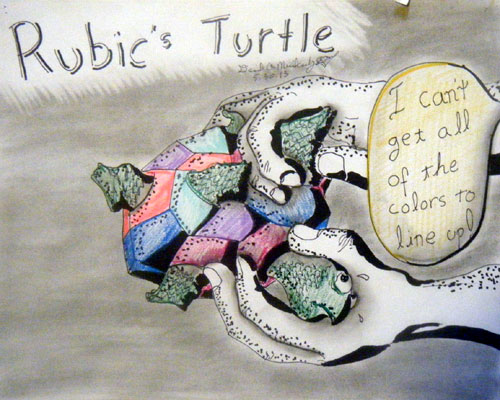 Image showing an art piece called Rubic's Turtle by David Mielcarek on 20130530