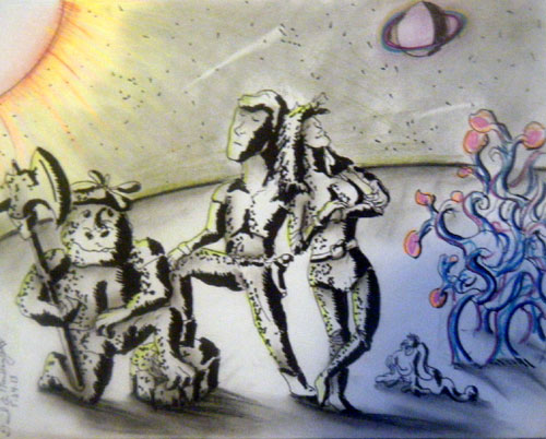 Image showing an art piece called Friends On Another Planet by David Mielcarek on 20130524