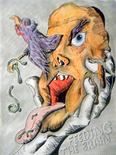 Image showing an art piece called Feeding The Brain by David Mielcarek on 20131008