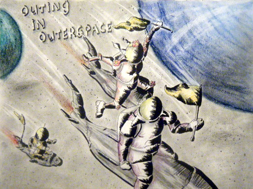Image showing an art piece called Outing In Outer-space by David Mielcarek on 20130923