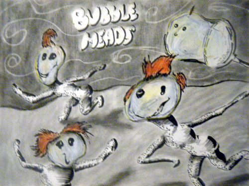 Image showing an art piece called Bubble Heads by David Mielcarek on 20131021