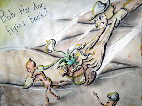 Image showing an art piece called Bob The Ant Fights Back by David Mielcarek on 20140528
