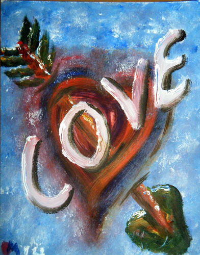 Image showing an art piece called Love's Cupid Heart by David Mielcarek on 20140610