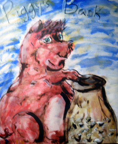 Image showing an art piece called Piggy's Bank by David Mielcarek on 201406