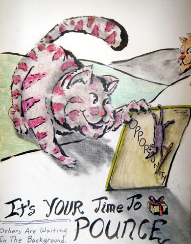 Image showing an art piece called It's Your Time To Pounce by David Mielcarek on 20140909