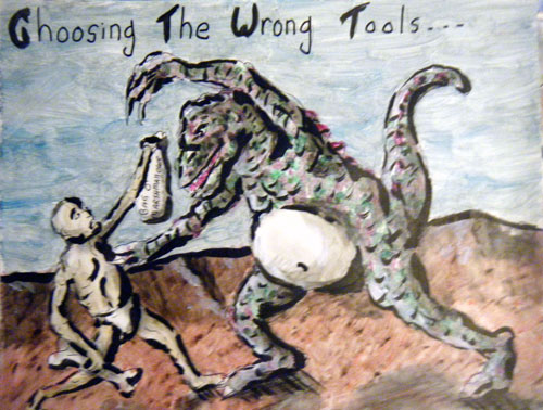 Image showing an art piece called Choosing The Wrong Tool by David Mielcarek on 20141020