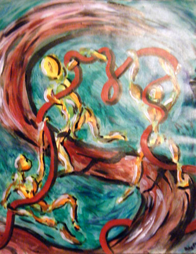 Image showing an art piece called Ribbon Dance by David Mielcarek on 20141212