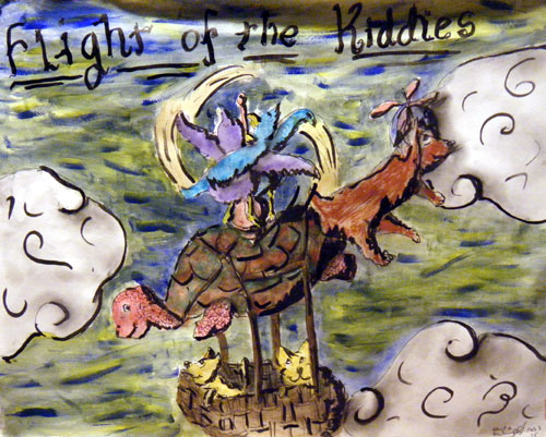 Image showing an art piece called Flight Of The Kiddies by David Mielcarek on 20150203