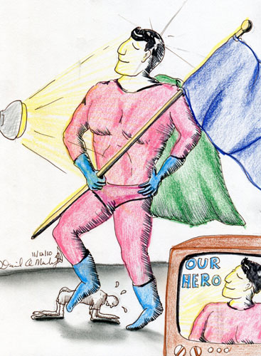 Image showing an art piece called Our Hero by David Mielcarek on 20101112