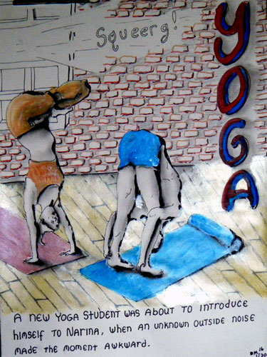 Image showing an art piece called Yoga And The Squeerg by David Mielcarek on 20160120