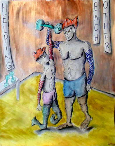 Image showing an art piece called Helping Each Other by David Mielcarek on 20170601