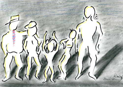 Image showing an art piece called Silhouette Of A Family by David Mielcarek on 20110222