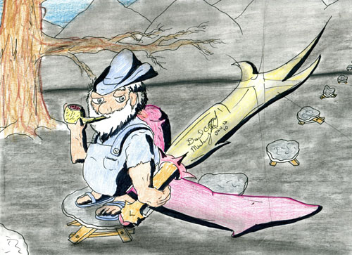 Image showing an art piece called Like My sword? by David Mielcarek on 20100112