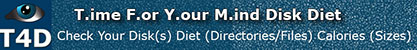 A program that shows what diet (directories/files) your disk is eating.  Show the top # of calories (sizes).
